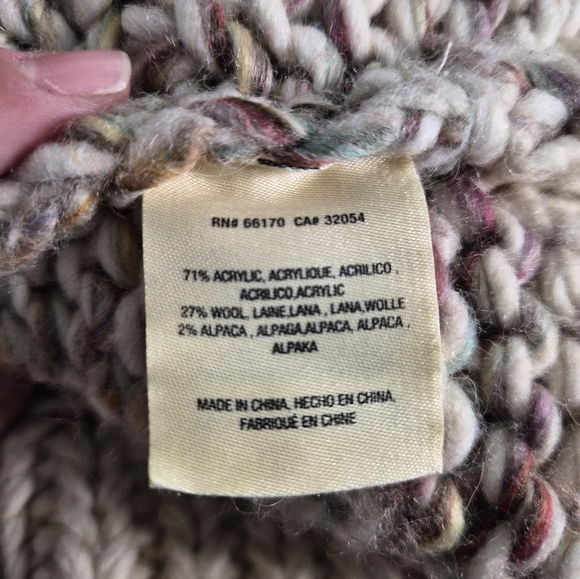 Anthropologie Angel of the North Chunky Knit Cardigan Sweater Small Wool Alpaca - Picture 5 of 6